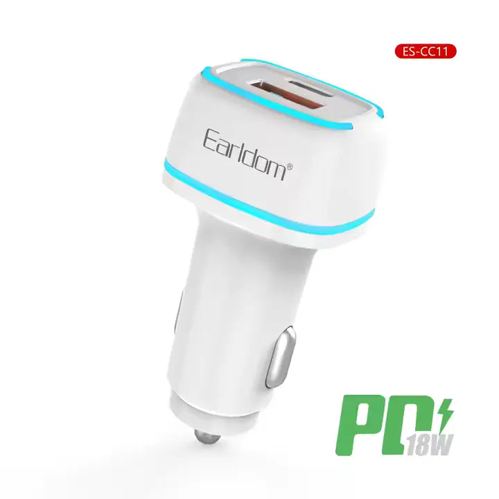 Earldom ES-CC11 Car Charger With PD type c to type C Cable - Saif Al Najmi Kw